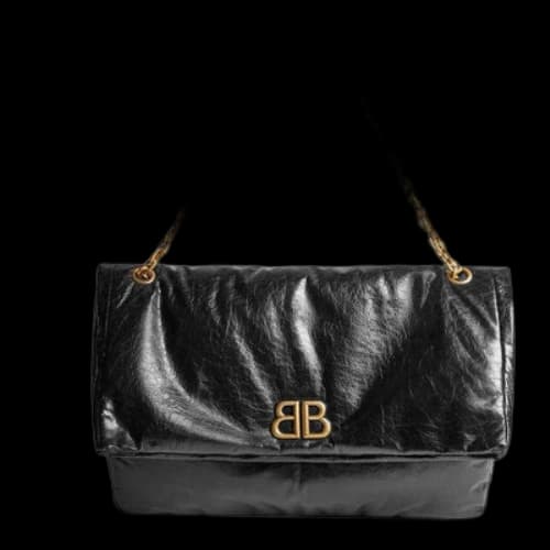 Balenciaga Monaco Large Chain Bag 'Black' (Women's)