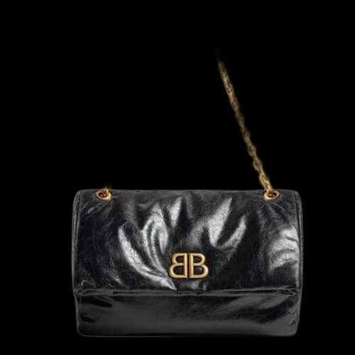 Balenciaga Monaco Medium Chain Bag 'Black' (Women's)