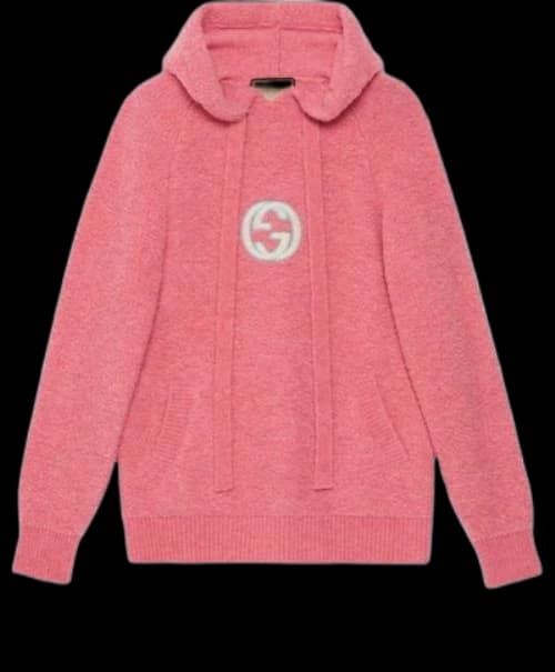 Gucci Interlocking G Boucl Hoodie 'Pink' (Women's)