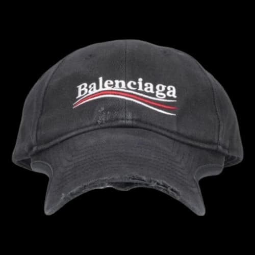 Balenciaga Political Campaign Destroyed Cap 'Black'