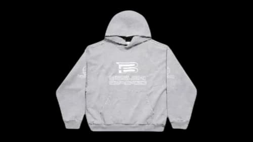Balenciaga AI Logo Hoodie Heather Grey
