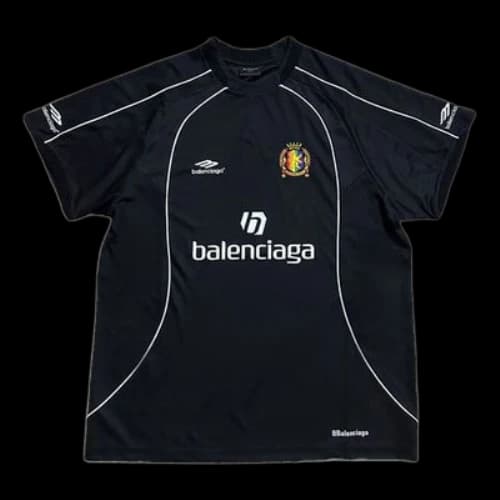 Balenciaga Lion Crest Soccer T-shirt Jersey Oversized 'Black'