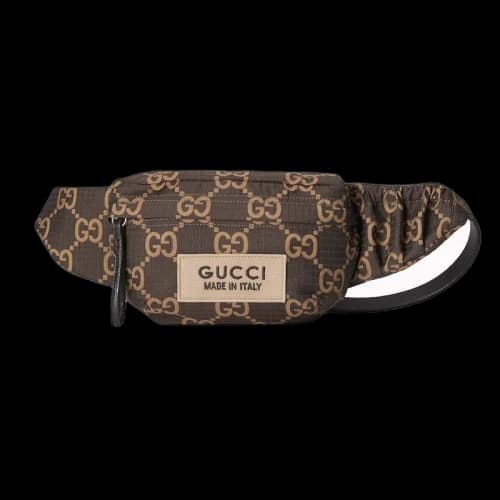 Gucci Large GG Polyester Belt Bag Ebony/Beige