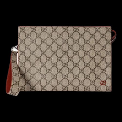 Gucci Pouch With GG Detail 'Beige Ebony Supreme'