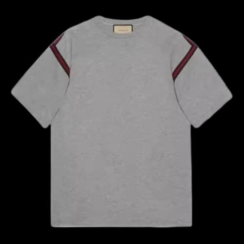 Gucci Cotton Jersey T-shirt With Web 'Grey'