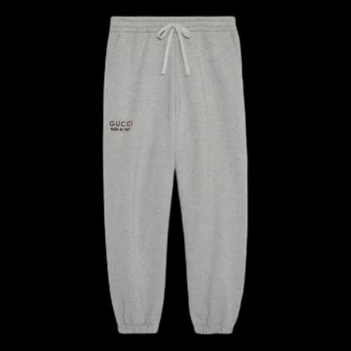 Gucci Cotton Sweattrouser With Print 'Grey'