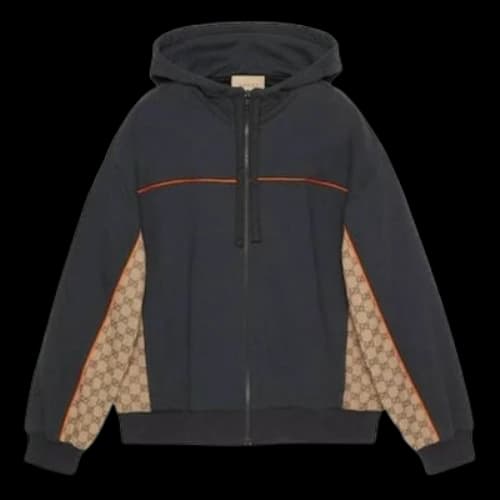 Gucci Cotton Jersey Zip Jacket 'Black'