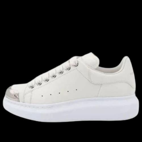 Alexander McQueen Oversize Larry Leather Sneakers 'White' (Women's)