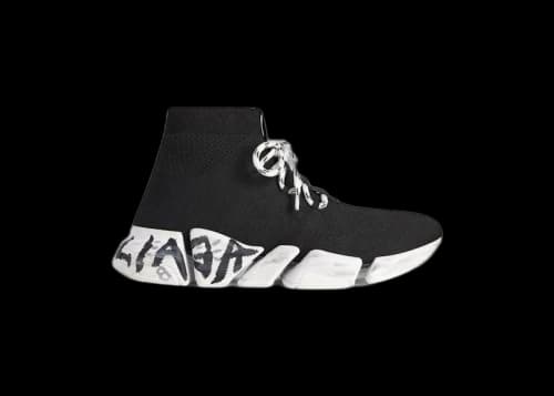 Balenciaga Speed 2.0 Lace Up Black Graffiti