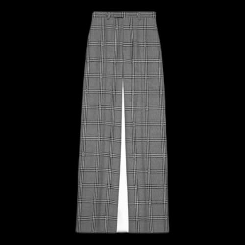 Gucci Horsebit Check Wool Pants 'Grey Black'