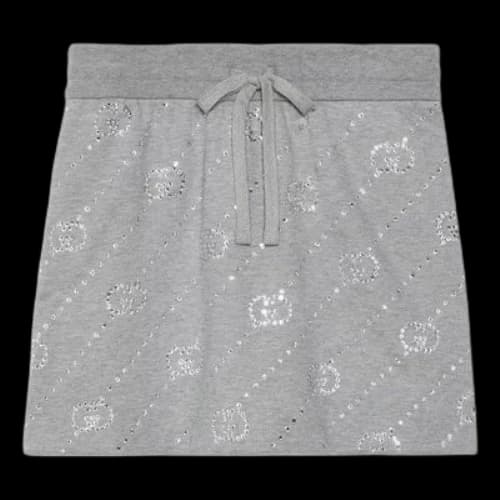 Gucci Light Felted Cotton Jersey Skirt 'Grey' (Women's)