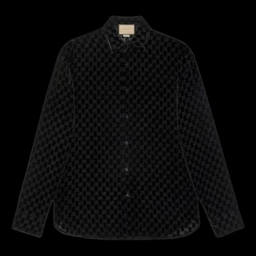 Gucci GG Velvet Oversized Shirt 'Black'