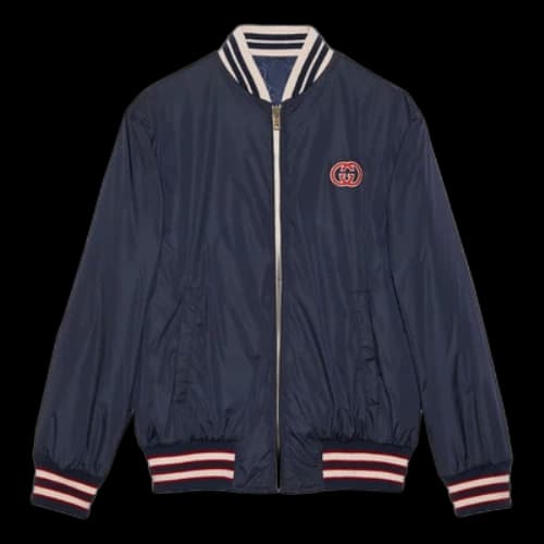 Gucci Reversible Nylon Canvas Jacket 'Dark Blue'