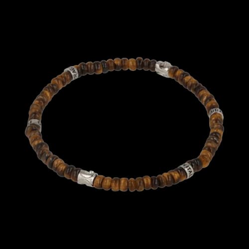 Ferragamo Small Tiger Eye Beadstone Bracelet 'Multicolor'