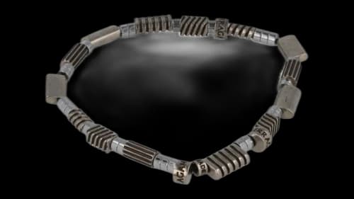 Ferragamo Small Industrial Bead Bracelet Silver