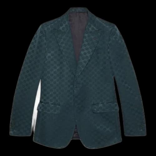 Gucci GG Cotton Faille Jacket 'Green'