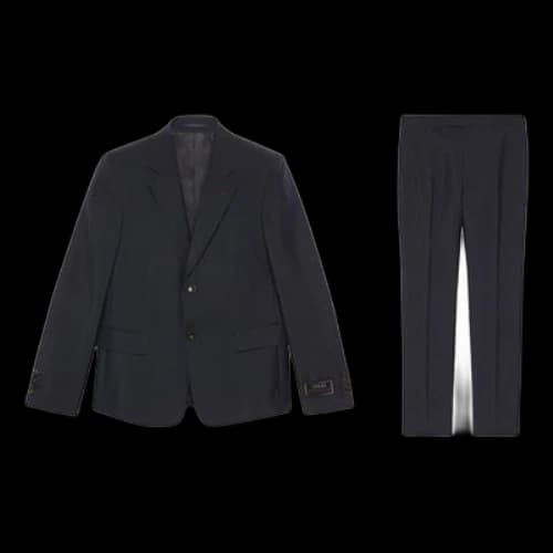 Gucci Wool Mohair Formal Suit 'Midnight Navy'