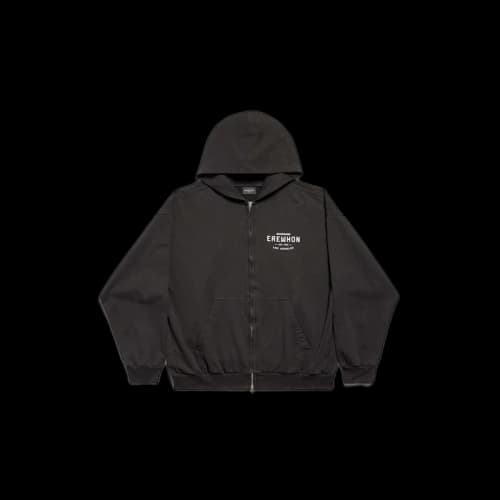 Balenciaga x Erewhon Los Angeles Zip-Up Hoodie Medium Fit Black/White
