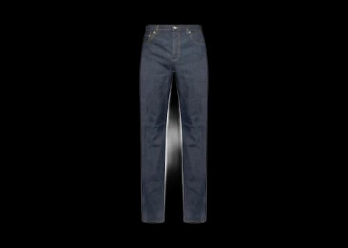 Gucci GG Embossed Detail Jeans Blue
