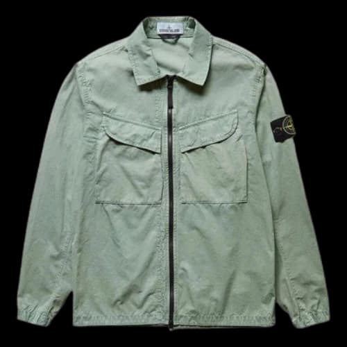 STONE ISLAND Compass Patch Flap Pocket Shirt 'Green'