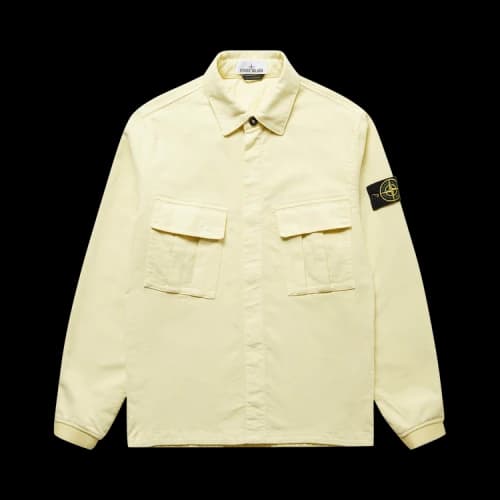 STONE ISLAND Compass Patch Flap Pocket Shirt 'Yellow'