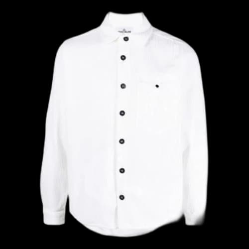 STONE ISLAND Cord Overshirt 'White'