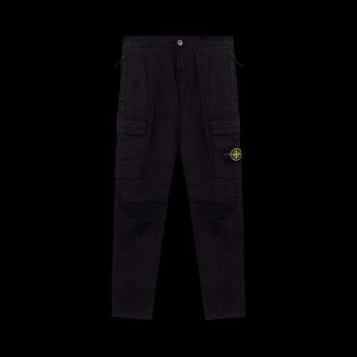 Stone Island Logo Patch Pocket Pants 'Black'