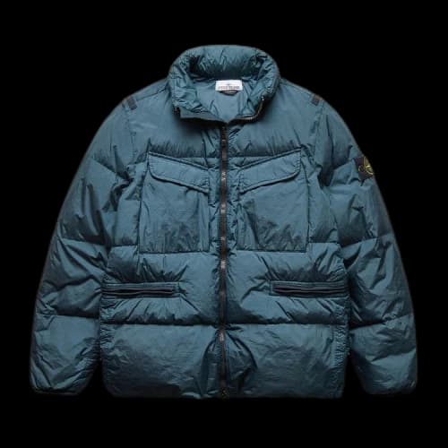 Stone Island Crinkle Reps Down Jacket 'Green'