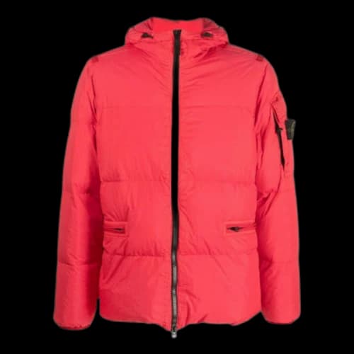 STONE ISLAND Crinkle Reps Down Jacket 'Red'