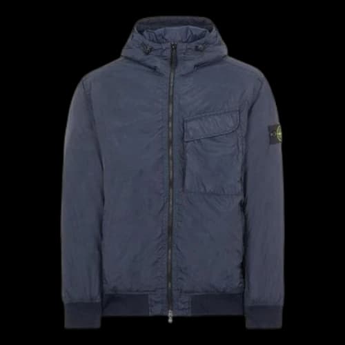 STONE ISLAND Pocket Detail Crinkle Reps Jacket 'Navy'