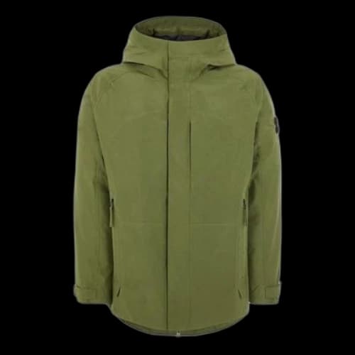 STONE ISLAND Hooded Down Jacket 'Olive Green'