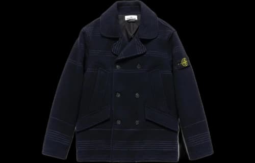 STONE ISLAND Double-Breasted Logo Patch Jacket 'Black'