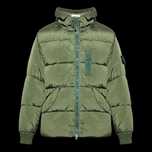 STONE ISLAND Nylon Metal Hooded Down Jacket 'Olive Green'