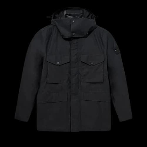 STONE ISLAND Detachable Hooded Down Jacket 'Black'