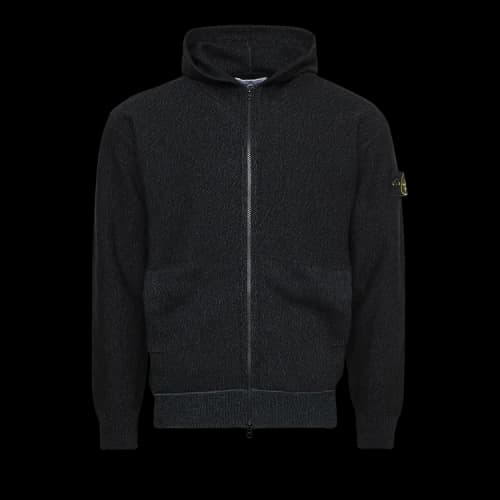 Stone Island Hooded Cardigan Knit 'Petrol'