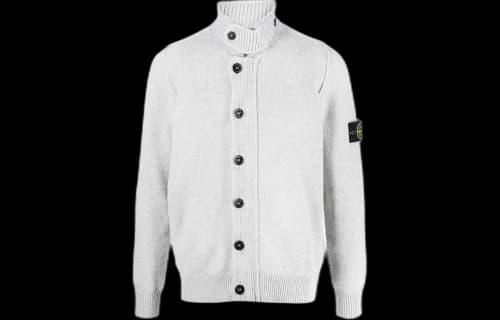 STONE ISLAND Cardigan Sweater 'Grey'