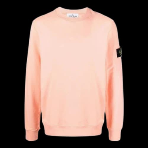 STONE ISLAND Brushed Cotton Fleece Sweatshirt 'Pink'
