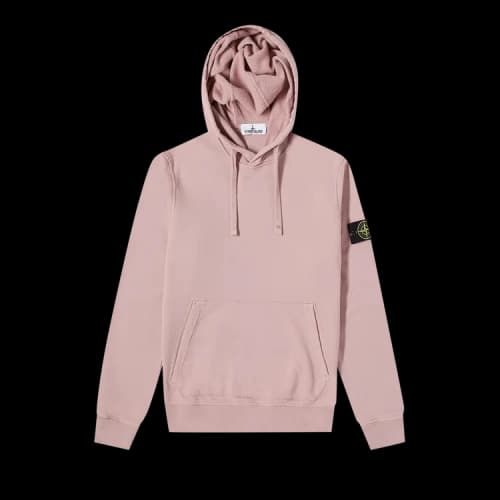 Stone Island Brushed Cotton Fleece Hoodie 'Rose'