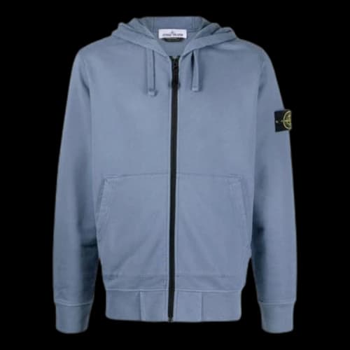STONE ISLAND Zip Hoody Jacket 'Blue'