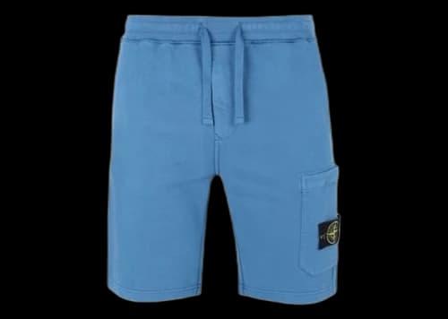 Stone Island 64620 Cargo Bermuda Sweat Shorts Blue