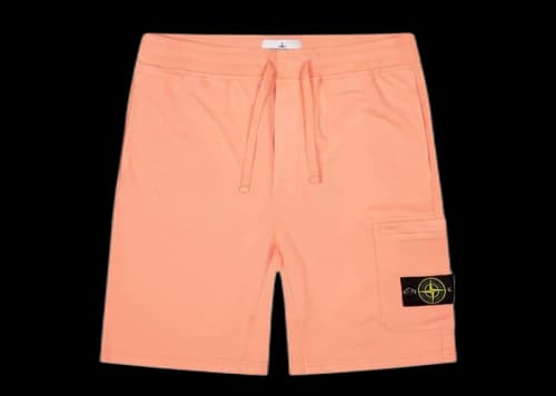 Stone Island 64620 Cargo Bermuda Sweat Shorts Peach
