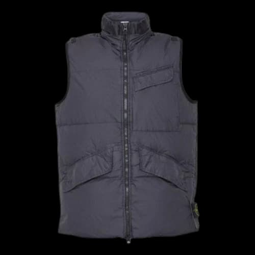 STONE ISLAND Crinkle Reps Down Vests 'Black'