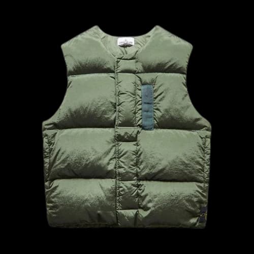 Stone Island Garment Dyed Down Vest 'Green'