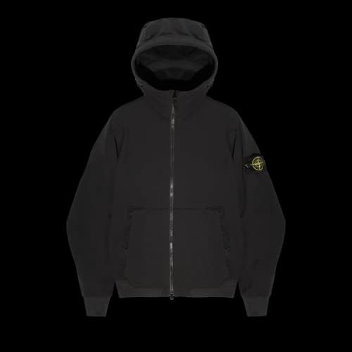 STONE ISLAND Soft Shell Hooded Jacket 'Black'