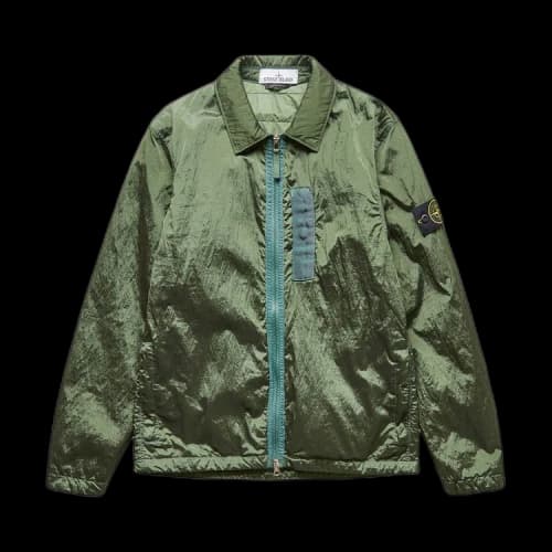 Stone Island Compass Patch Zipped Jacket 'Green'