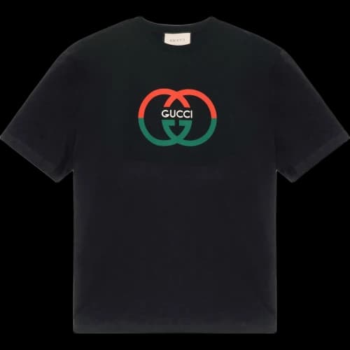 Gucci Cotton Jersey Printed T-Shirt 'Black'