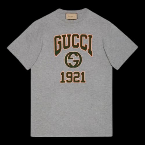 Gucci Cotton Jersey Printed T-Shirt 'Grey'