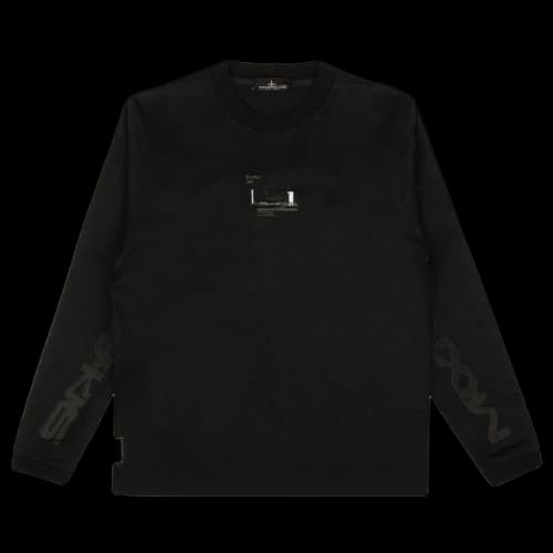 Stone Island Graphic Print Long-Sleeve T-Shirt 'Black'