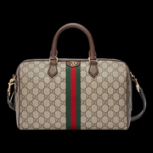 Gucci Ophidia GG Medium Top Handle Bag 'Beige Ebony' (Women's)