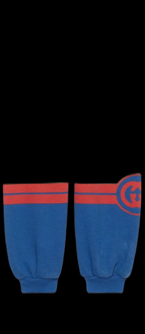 (GS) Gucci Felted Cotton Trousers 'Blue Ivory'